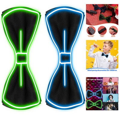 Light Up Bow Tie for Men Neon Bowtie Funny Tie