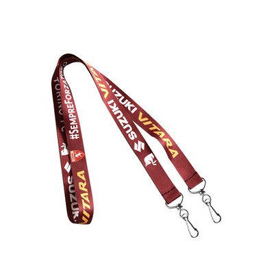 5/8" Double ended Full Color Lanyards