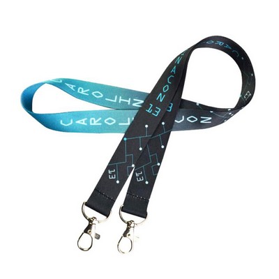 3/4" Double ended Full Color Lanyards with Lobster claw