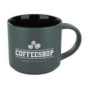 16 oz. Black In Satin Gray Out Norwich Mug