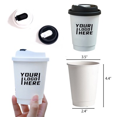 12oz Beverage Coffee Insulated Paper Cup MOQ500pcs