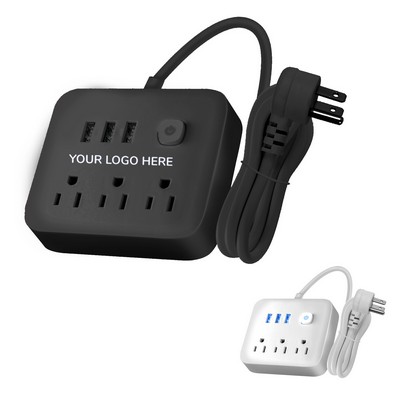 3 Outlet & 3 USB Port Charging Station Power Strip