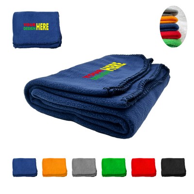 Embroidered Polar Fleece Blanket