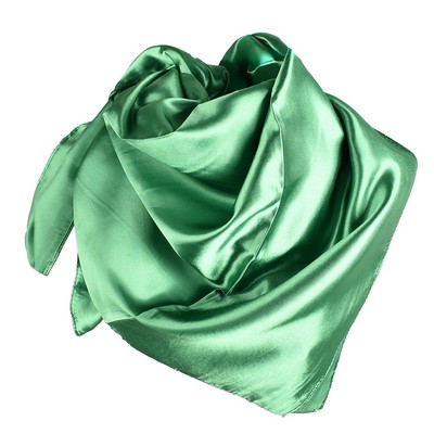 Solid Color Imitation Silk Large Square Scarf