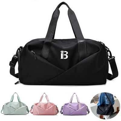 Gym Duffel Travel Bag with Wet Pocket Shoes for Women