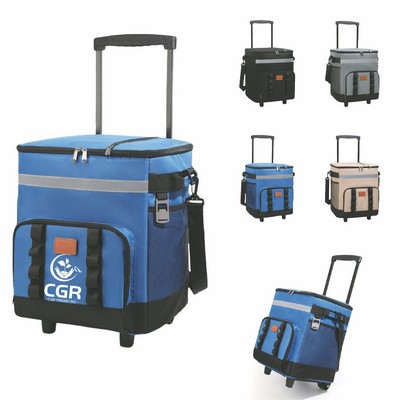 Leak-Proof Insulated Rolling Cooler with Wheels