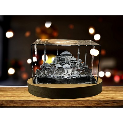 Hagia Sophia 3D Engraved Crystal Decor