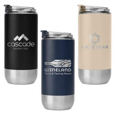 Glacier - 16 oz. Double-Wall Recycled Stainless Steel Tumbler - Laser