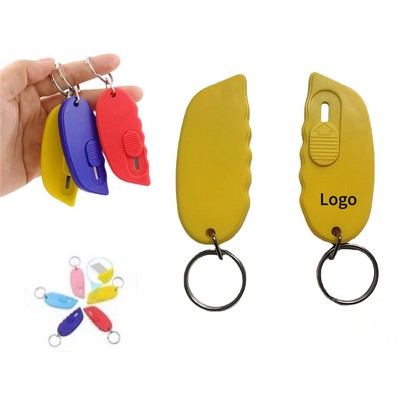 Mini Box Cutter Utility Knife with Keychain