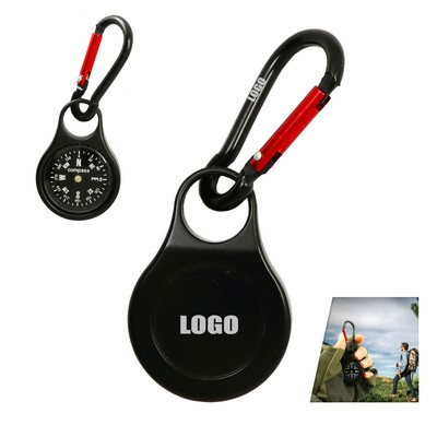 Carabiner Strap Key Chain With Compass