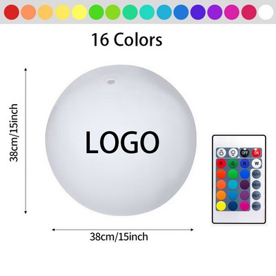 24" PVC 16 Colors LED Inflatable Beach Ball