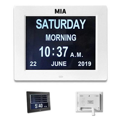 8 Inch Digital Day Calendar Clock