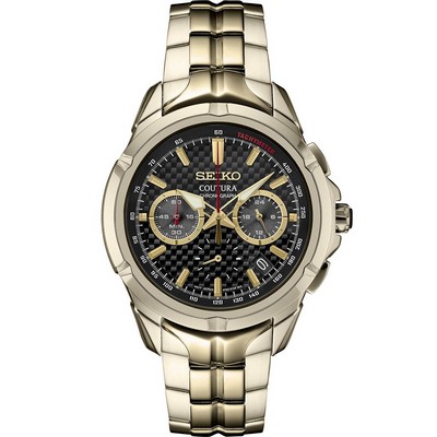 Seiko Coutura SGP Quartz Chronograph Black Dial Watch