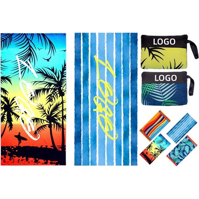 Youth Sublimation Luxury Colorful Microfiber Beach Towel