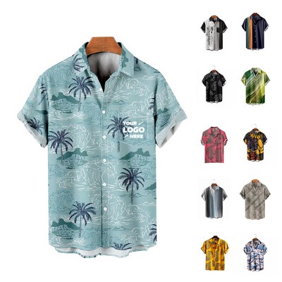 Men's Casual Button Down Short Sleeve Shirt