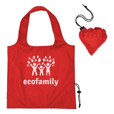 Folding Tote Bag with Drawstring Pouch