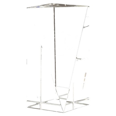 6" Crystal Triangle Front Pillar