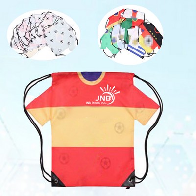 Athletic Jersey-Inspired Drawstring Backpack