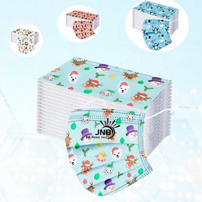 Festive 3-Ply Disposable Non-Woven Masks