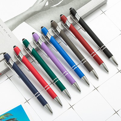 Laser Engraved Soft-Touch Aluminum Pen w/ Stylus