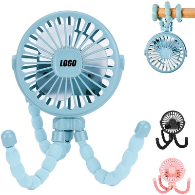 Rechargeable Portable Octopus Handheld Fan