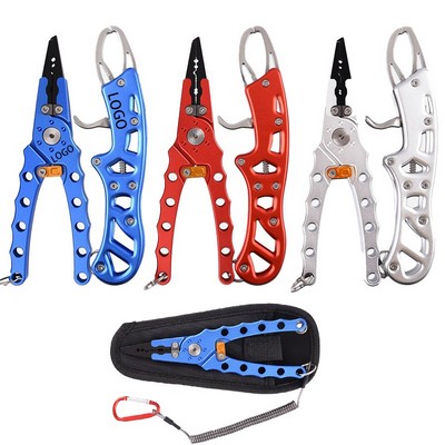 Lure Fishing Plier With Sheath And Fish Grabber Set