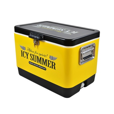 54QT Customizable Stainless Steel Cooler with Bottle Opener