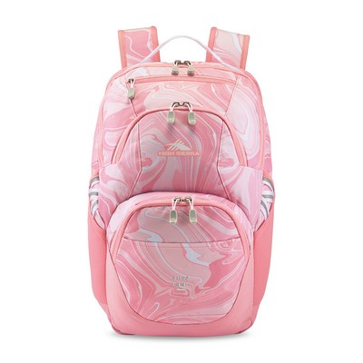 High Sierra® Swoop SG Laptop Backpack - Pink Marble-Bubblegum Pink