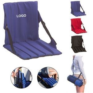 Deluxe Folding Stadium Outdoor Seat Cushions with Pockets