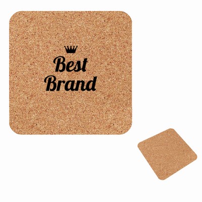 Square Absorbent Cork Coaster