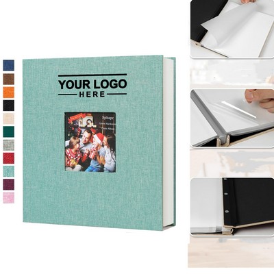 Linen Cover Photo Album with Window Frame