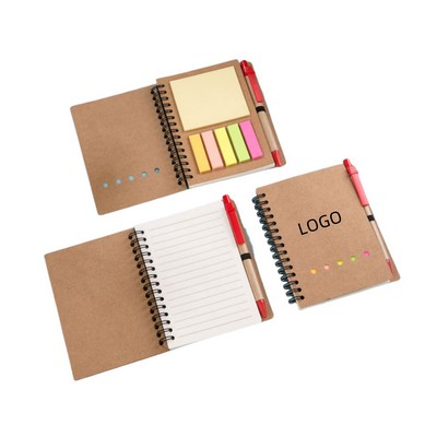 Portable Eco-Friendly Complete Set Spiral Notebook