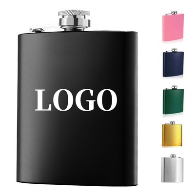 6 oz Powder Coated Stainless Steel Hip Flask