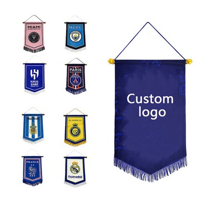 Double Sides Soccer Club Hanging Flag