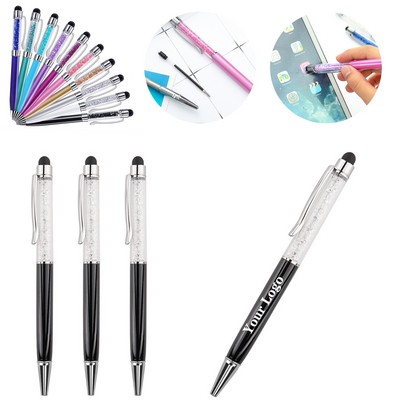 2-in-1 Crystal Diamond Capacitive Ballpoint Pen