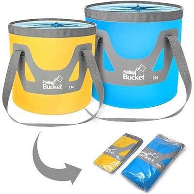 Collapsible Bucket with Handle 5 Gallon Portable Fold )ing Bucket ( 20L )