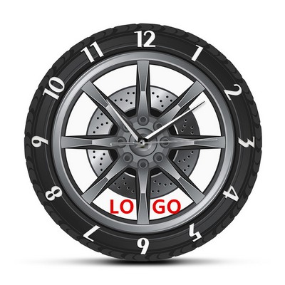 Creative 3D Tire-Shaped Wall Clock