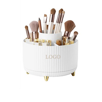 360 Rotating Makeup Brush Bathroom Vanity Desktop Organizer