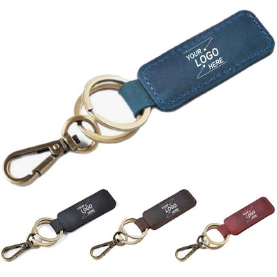 Retro Leather Keychain Motel Key Tag