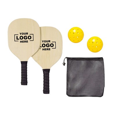 Wooden Pickleball Paddle Set