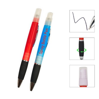 2-in-1 Ballpoint Pen With Mini Disinfectant Spray Bottle