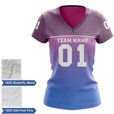 Women's Lightweight Sublimation Football Fanwear Jersey - Style 1