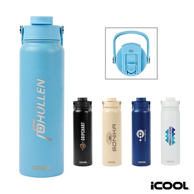 iCOOL Glenwood 35 oz. Double Wall, Recycled Stainless Steel Water Bottle