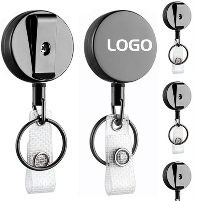 Metal Retractable Keychain