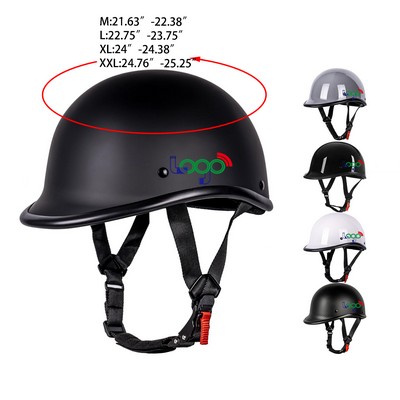 Lightweight Polo Cap Half Shell Open Face Motorcycle Helmet