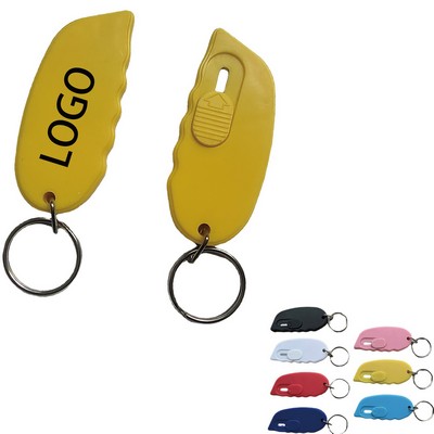 Mini Keychain Box Cutter With Manual Retractable