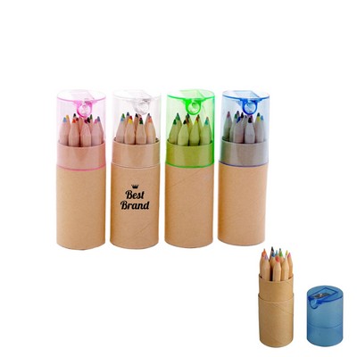 12 Colors Pencils with Sharpener