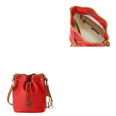 Dooney & Bourke Red Pebble Grain Small Drawstring