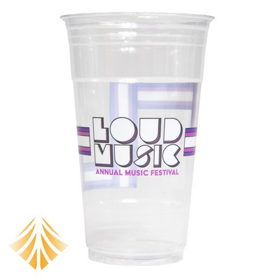 24oz Custom RPET Clear Plastic Cups