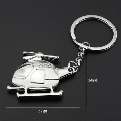 Helicopter Rescue Key Chain Helicopter Shape Zinc Alloy Keychain